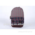Eourpean Style Classic Grid Stripe Cotton Fabric Backpacks